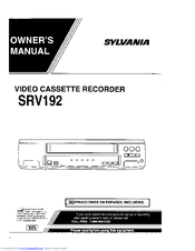 SYLVANIA SRV192 Owner's Manual