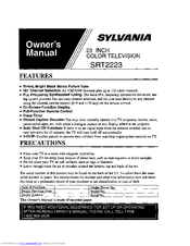 Sylvania SRT2223 Owner's Manual