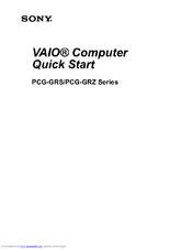 SONY VAIO PCG-GRS630 series Quick Start Manual