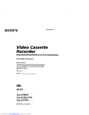 SONY SLV-678HFPX Operating Instructions Manual