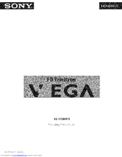 SONY FD Trinitron Wega KD-34XBR970 Operating Instructions Manual