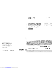 SONY Handycam NEX-VG20 Operating Manual