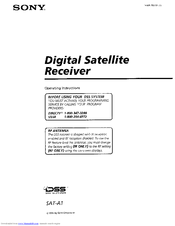 SONY DSS SAT-A1 Operating Instructions Manual