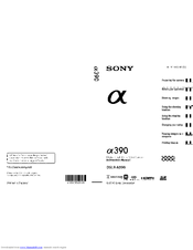 SONY Alpha390 Instruction Manual