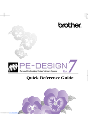 Brother PEDESIGN 7.0 Quick Reference Manual