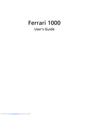 Acer Ferrari 1000 Series User Manual