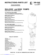 Graco BULLDOG 215-873, Series B Instructions-parts list Instructions Manual
