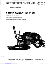 Graco Hydra-Clean 2104ES Instructions-Parts List Manual