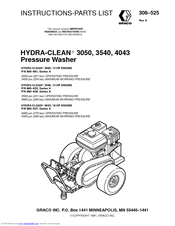 Graco HYDRA-CLEAN 3050 Instructions- Instructions-Parts List Manual