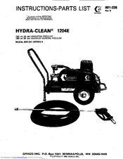 Graco Hydra-Clean 1204E Instructions- Instructions-Parts List Manual