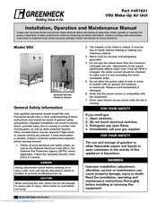 Greenheck VSU 457831 Installation, Operation And Maintenance Manual