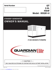 Guardian 005261-0 Owner's Manual
