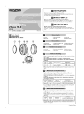 Olympus ZUIKO Digital 25mm f2.8 Instructions