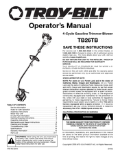 Troy-Bilt TB26TB Operator's Manual