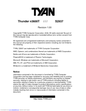 TYAN Thunder n3600T S2937 User Manual