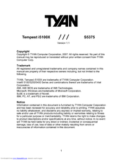 TYAN Tempest i5100X S5375 User Manual
