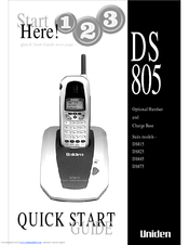 Uniden DS 805 Quick Start Manual