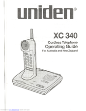 Uniden XC 340 Operating Manual
