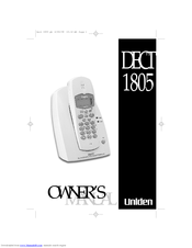 Uniden DECT 1805 Owner's Manual