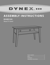 Dynex DX-WD1335 Assembly Instructions Manual