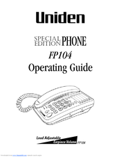 Uniden FP104 Operating Manual