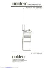 Uniden SUNDOWNER UH-056 Operating Manual