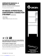 Groen GROEN HYPERSTEAM HY-6E(CE) Operator  service Service Manual