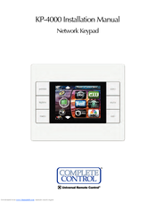 Universal Remote Control Complete Control KP-4000 Installation Manual