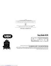 Vax CARVAX 6135 Easy Manual