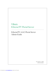 VBrick ETHERNETV V4.4.3 Admin Manual