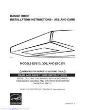 Venmar QDE Installation Instructions Manual