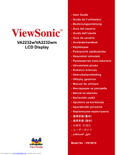 ViewSonic VA2232W Uputstvo Za Korišćenje Manual