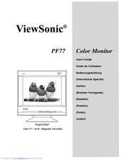 ViewSonic PerfectFlat PF77 User Manual