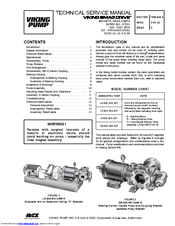 Viking pump 825 Technical & Service Manual