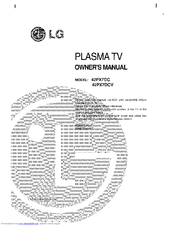 LG 42PX7DCV Owner's Manual