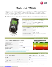 LG VN530 Datasheet