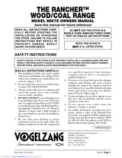 Vogelzang International THE RANCHER SR57E Owner's Manual