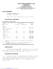 Volkswagen 01M User Manual