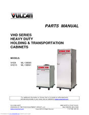 Vulcan-Hart ML-138091 Parts Manual