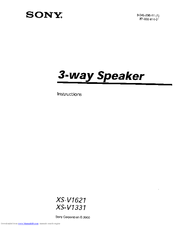 SONY XS-V1331 Instructions Manual