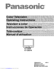 PANASONIC CT-32G19 Operating Instructions Manual