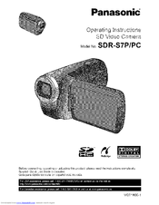 PANASONIC SDR-S7PC Operating Instructions Manual