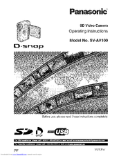 PANASONIC D-snap SV-AV100 Operating Instructions Manual