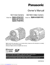 PANASONIC SDR-T70P Owner's Manual