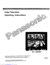 PANASONIC CT-32G21 Operating Instructions Manual