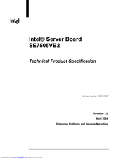 Intel SE7505VB2 Specification