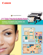 Canon imagePROGRAF iPF710 with Colortrac Scanning System Brochure & Specs