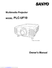 Sanyo UF10 - PLC UXGA LCD Projector Instruction Manual