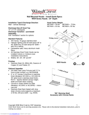 Wind Crest WER Series Install Quick Specs