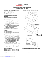 Wind Crest WSL Series Install Quick Specs